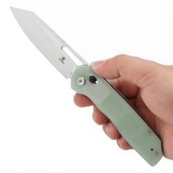 Couteau Tenable Shard Jade Reverse Tanto Acier 14C28N Manche G10 Crossbar Lock T1006V6