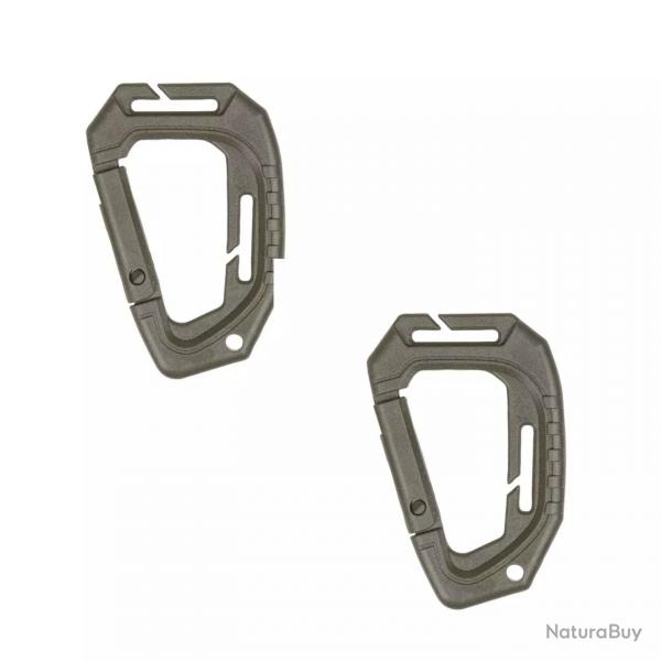 2 Mousquetons Tactiques MOLLE OD