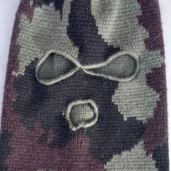Cagoule 3 trous en laine camouflage
