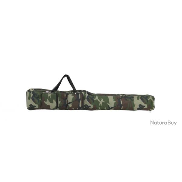 Sac de Canne  Pche 150 cm Rangement Pratique et Rsistant 2 Compartiments Vert Camouflage