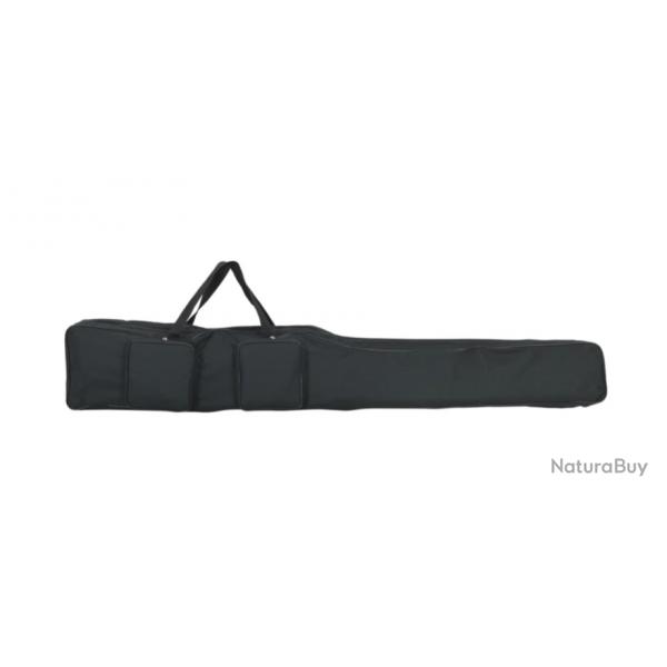 Sac de Canne  Pche 150 cm Rangement Pratique et Rsistant 2 Compartiments Noir