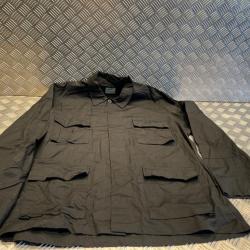 veste us bdu ripstop noir mil-tec noir neuf taille xxl coat hot weather pathern combat