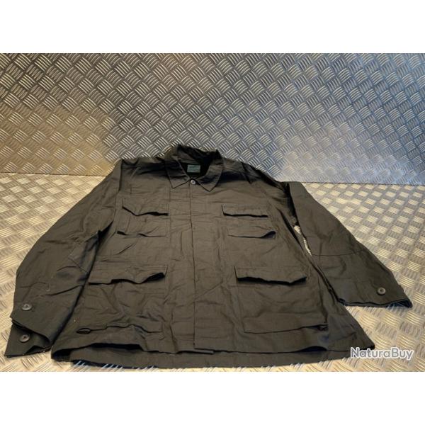 veste us bdu ripstop noir mil-tec noir neuf taille xxl coat hot weather pathern combat