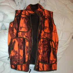 Gilet de chasse Deerhunter camouflage fluo polaire