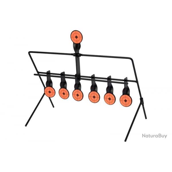 Cible multi-gongs mtal auto-basculante 6+1