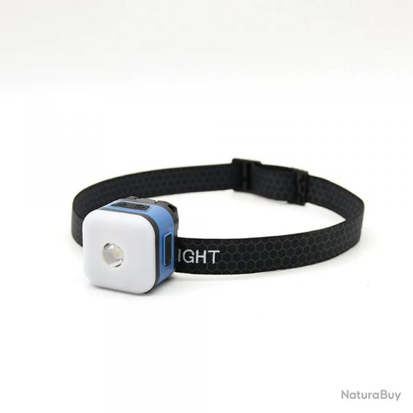 Lampe torche frontale cube 400 lumens, 3 modes d'clairage