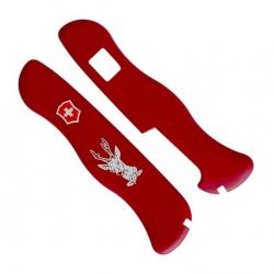 Plaquettes couteau suisse "Chevreuil" 111 mm, Couleur rouge [Victorinox]