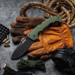 Couteau Cold Steel Demko 5-Max Lame Acier S35VN Manche G10 Green Tri-Ad Lock Clip CSFL50MAX