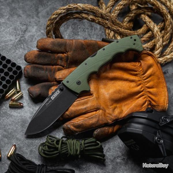 Couteau Cold Steel Demko 5-Max Lame Acier S35VN Manche G10 Green Tri-Ad Lock Clip CSFL50MAX