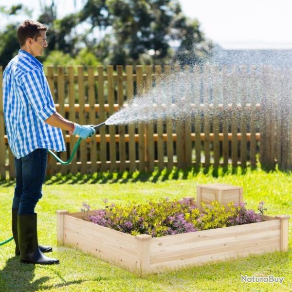 Potager Jardinire Ouverte Plantes Sapin Bac Compost Peinture DIY Accessoire Plantations Jardin