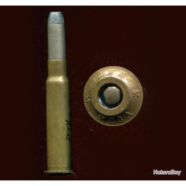 8 x 57 R M88A - RARE - tui laiton  base Mauser A - marquage relief : DWM n n  K M88A K