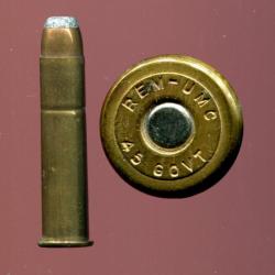 .45-70 GOVT - marquage : REM-UMC 45 GOVT - balle cuivre pointe plomb plate