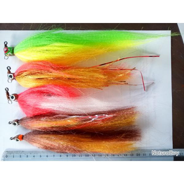 Lot de 5 streamers  brochet