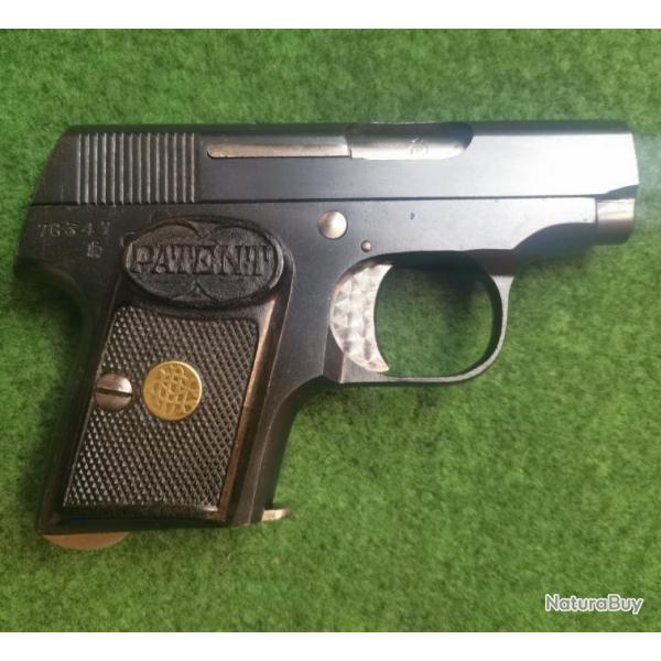 Pistolet semi-automatique LOOKING GLASS type Browning 1906 - Calibre 6,35 Browning (Occasion, rvis