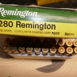 Boite de balle REMINGTON 280 REM 150 gr Core Lokt PSP