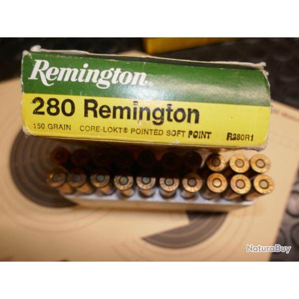 Boite de balle REMINGTON 280 REM 150 gr Core Lokt PSP