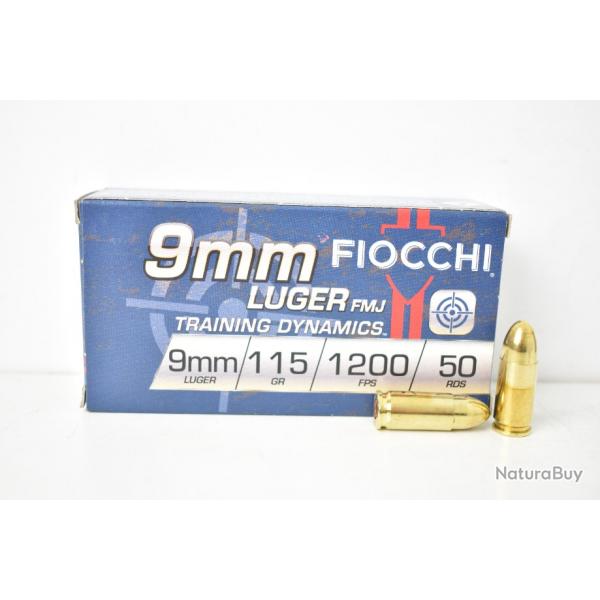 1000 Munitions Fiocchi Training 115gr cal. 9X19