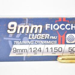 500 Munitions Fiocchi Training 124gr cal. 9X19