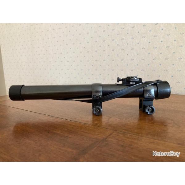 Lunette Allemande OIGEE Berlin GNOMET 2 1/2 x avec montage EAW acier pour rail de 11 mm