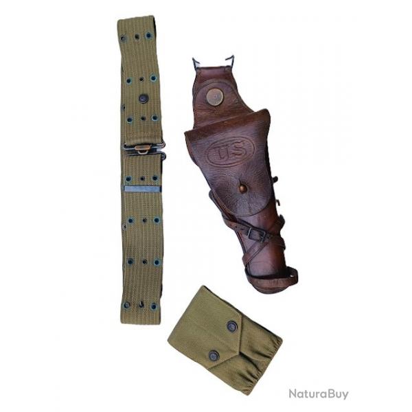 Ensemble holster colt 45  nominatif Lieutnant 113th machine gun bataillon