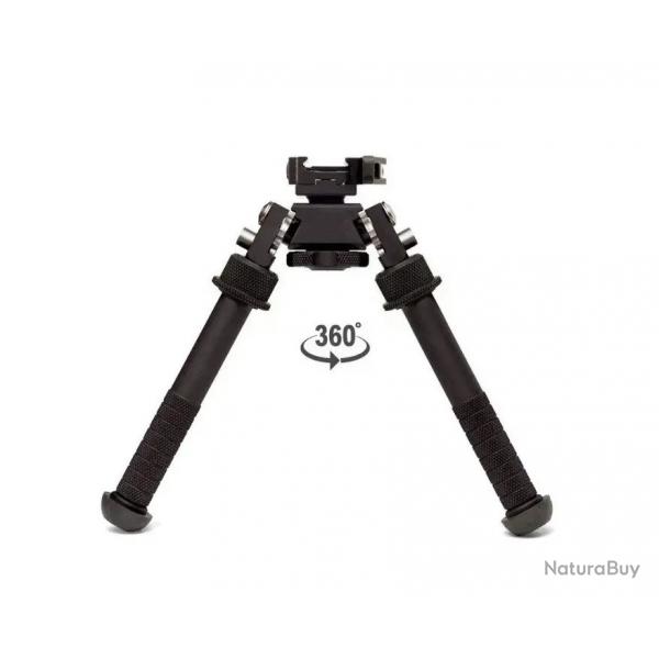 Bipied tactique rotatif et pivotant avec fixation attache rapide pour rail picatinny