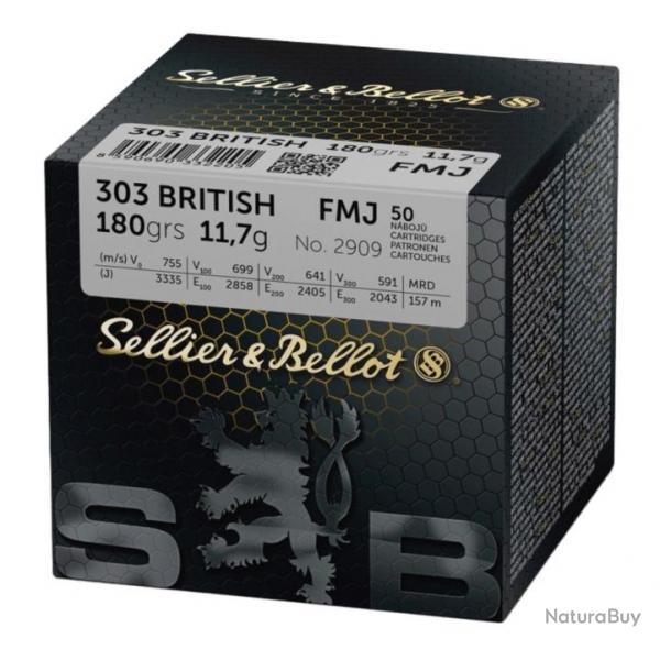 CARTOUCHES SB 303 BRITISH FMJ 11,7GR VRAC X50