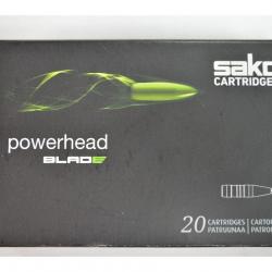 1 BOITE DE 20 MUNITIONS SAKO CALIBRE 9.3X62 POWERHEAD BLADE EN 230GR/14.9G NEUVE