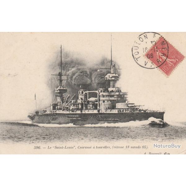 CPA - MARINE MILITAIRE - Le "Saint-Louis",Cuirasse a tourelles (vitesse 18 noeuds05) -N695