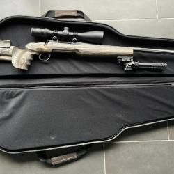 Carabine Browning X-Bolt crosse GRS cal 243 Win équipée lunette et bipied