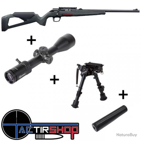 Pack Sniper Carabine WINCHESTER Xpert 18" 22lr - Lunette Firefield Rapidstrike 5-20x50 - Bipied Fire