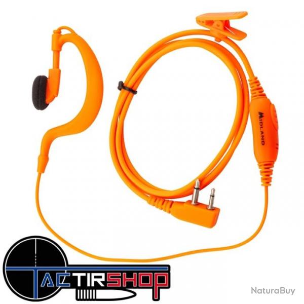 Kit oreillette micro pour Talkie-walkie Midland G7/G9 Orange