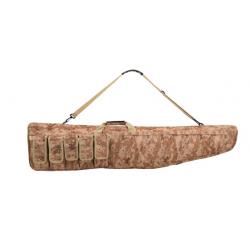 Sac à fusil avec bandoulière 135 cm en tissu Oxford camouflage beige sahara