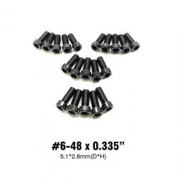 Vis Torx #6-48 x 0.335" 5,1x2,6mm pour arme, montage et optique - Lot de 20 pièces