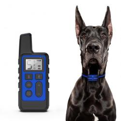 COLLIER ANTI-ABOIEMENT AVEC TELECOMMANDE - PORTEE 500M -BLEU - LIVRAISON GRATUITE
