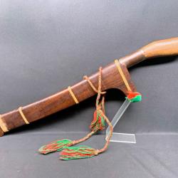 IMPOSANT COUTEAU / MACHETE GOLOK, INDONESIE / PHILIPPINES, COLLECTION ASIE KRISS KERIS BENDO