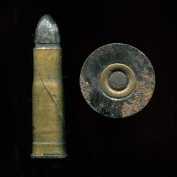 .43 Remington Egyptien - authentique cartouche guerre 1870-71 - étui en clinquant de laiton roulé