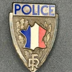 (40.004) Ancien Insigne métallique obsolète de képi Police