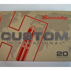 1 BOITE DE 20 MUNITIONS HORNADY CUSTOM INTERNATIONAL CALIBRE 9.3X62 INTERLOCK 286GR/18.5G NEUVE