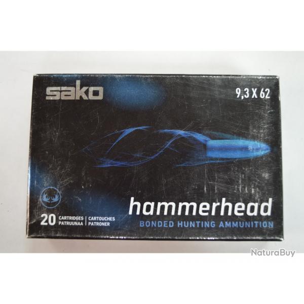 1 BOITE DE 20 MUNITIONS SAKO HAMMERHEAD 286 GR/18.5G BONDED SOFTPOINT NEUVE