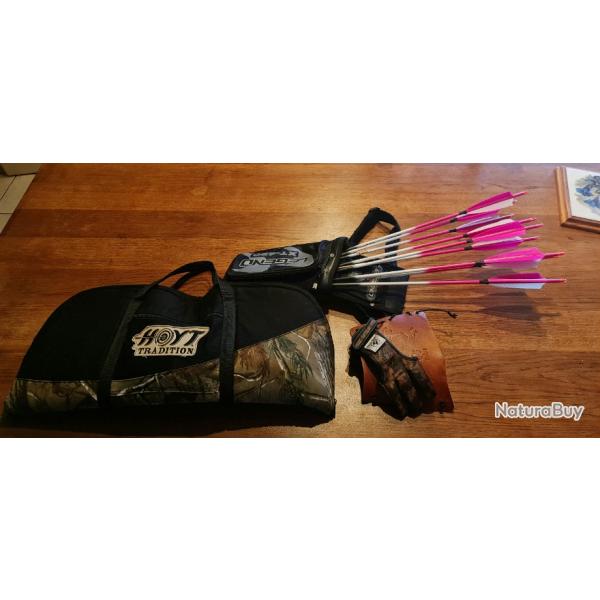 Arc recurve chasse droitier branche hoyt satori 35lbset poigne wild Mountain ilf