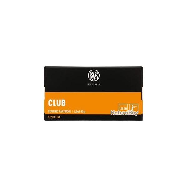 Munitions RWS club cal.22lr 40gr 2.6g par 50