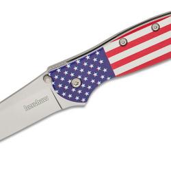 Couteau Kershaw Leek USA Flag Lame Acier 14C28N Manche Aluminium A/O LinerLock USA KS1660USA