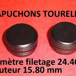 paire capuchons tourelle lunette 3-9x56 VANGUARD dia. filetage 24.40mm- VENDU PAR JEPERCUTE (SZA820)