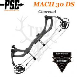 PSE MACH 30 DS Arc compound à poulies en carbone monocoque 50-60# Gaucher Charcoal