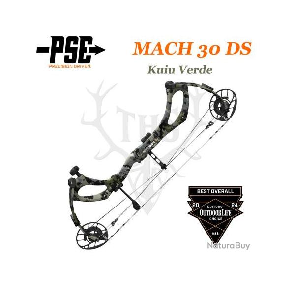 PSE MACH 30 DS Arc compound  poulies en carbone monocoque 50-60# Droitier Kuiu Verde 2.0