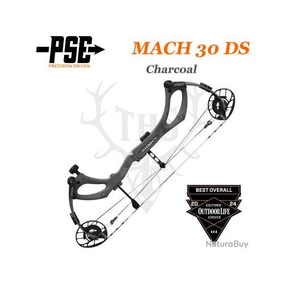 PSE MACH 30 DS Arc compound  poulies en carbone monocoque 50-60# Droitier Charcoal