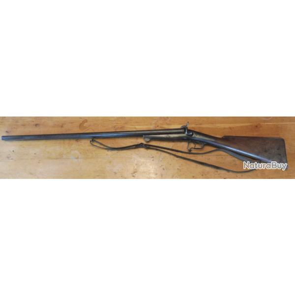 fusil de chasse a broche calibre 16 systime lefaucheux canon damasse rongier a bourg