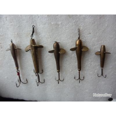 Lot De 9 Anciens Leurres De Pêche – Cuillers Vintage (Réf#D-578)