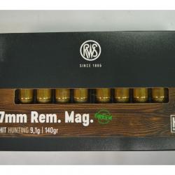 1 BOITE DE 20 MUNITIONS RWS CALIBRE 7 RM HIT GREEN 140GR / 9.1 G NEUVE