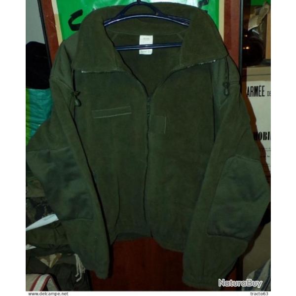 VESTE POLAIRE DE L'ARMEE FRANCAISE , TAILLE 128 L SOIT TAILLE XXL ,AVEC LACET DE SERRAGE AU COU ,